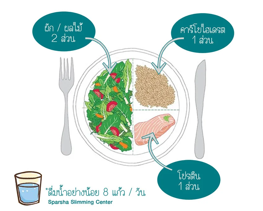 เรามาแบ่งสัดส่วนบนจานอาหารกันเถอะ