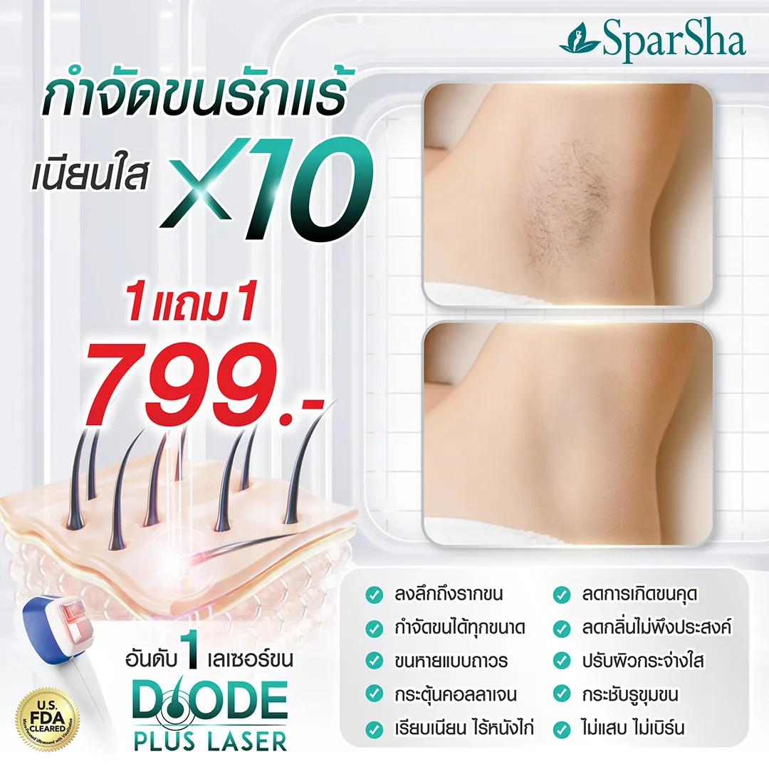 กำจัดขนรักแร้ เนียนใส
